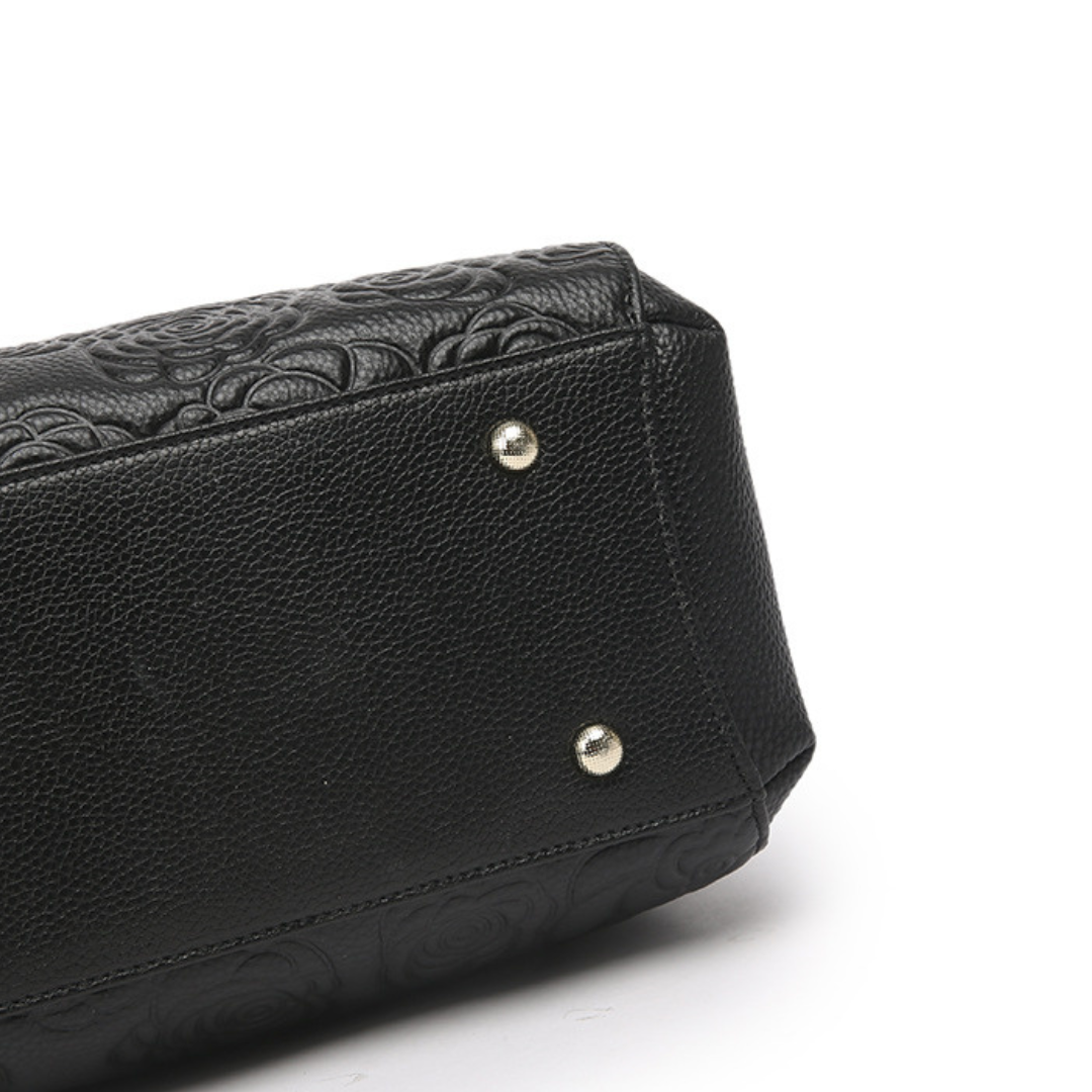 Stacy Floral Embossed Handbag