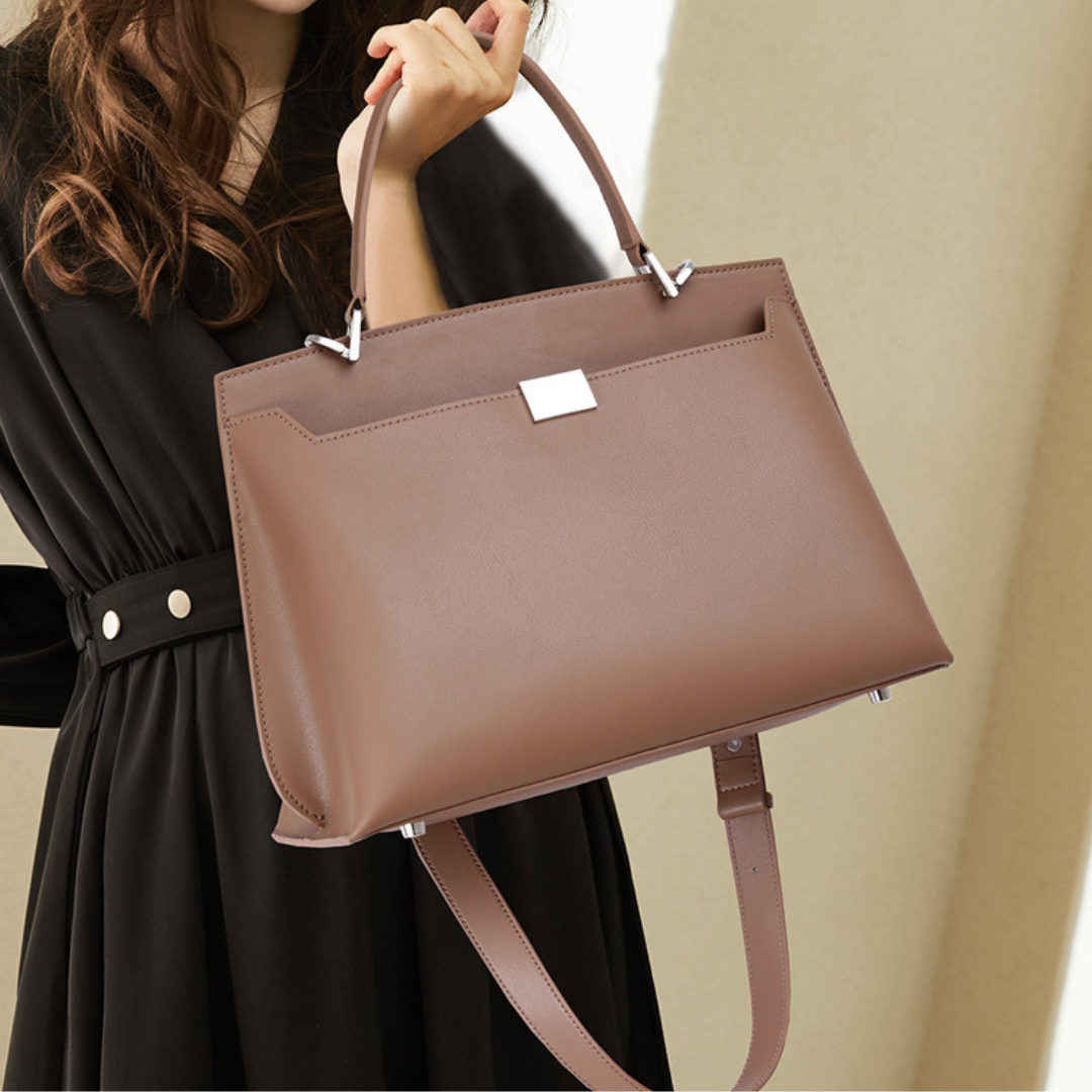 Dalphine Soft-Structured Leather Tote (NL)