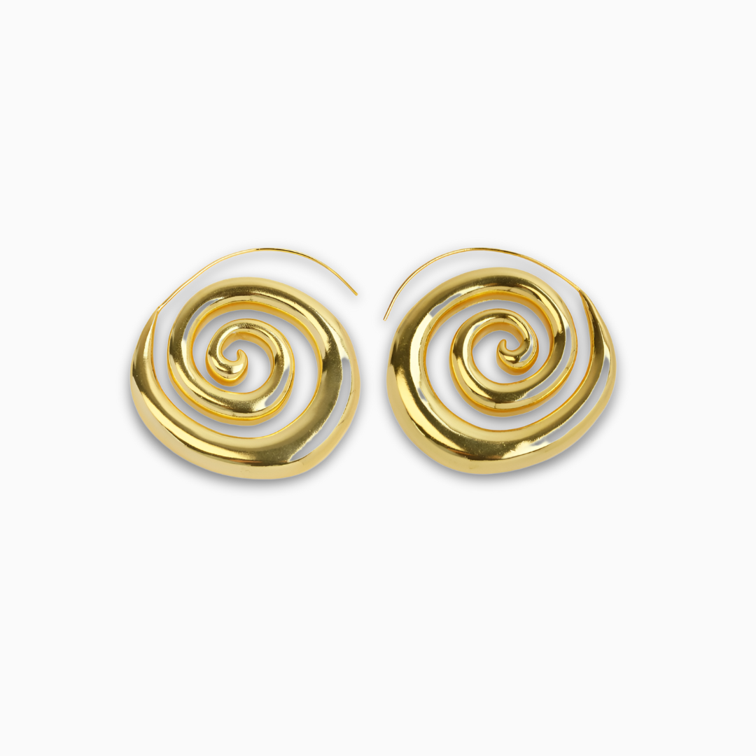 Luma Spiral Statement Earrings