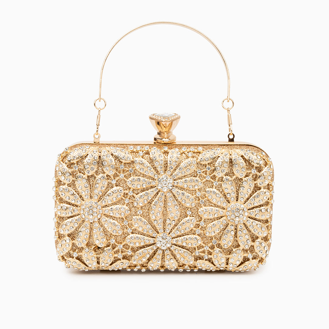 Gold clutch bag sale best sale