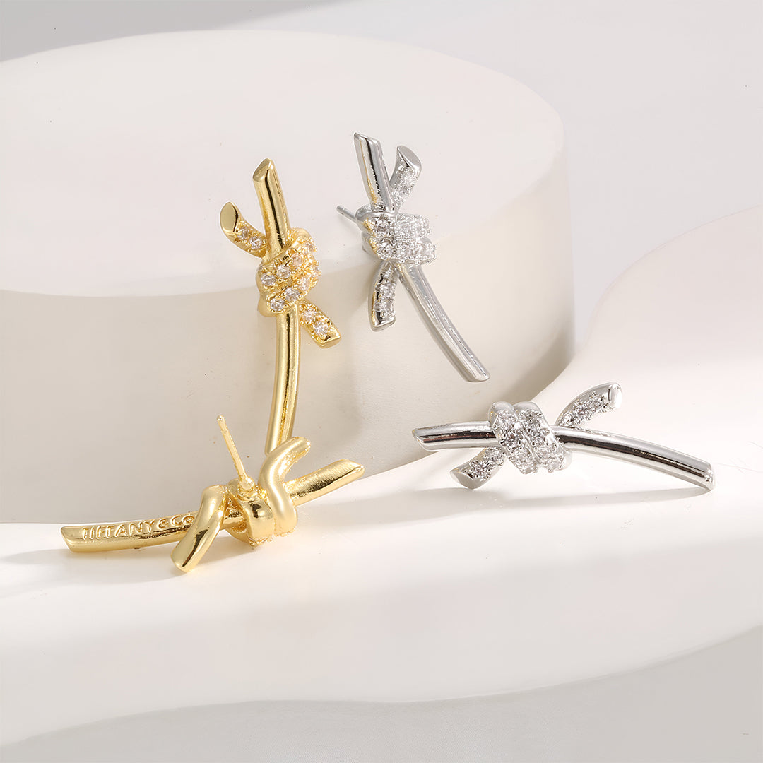 Lyra Twist Climber Earrings
