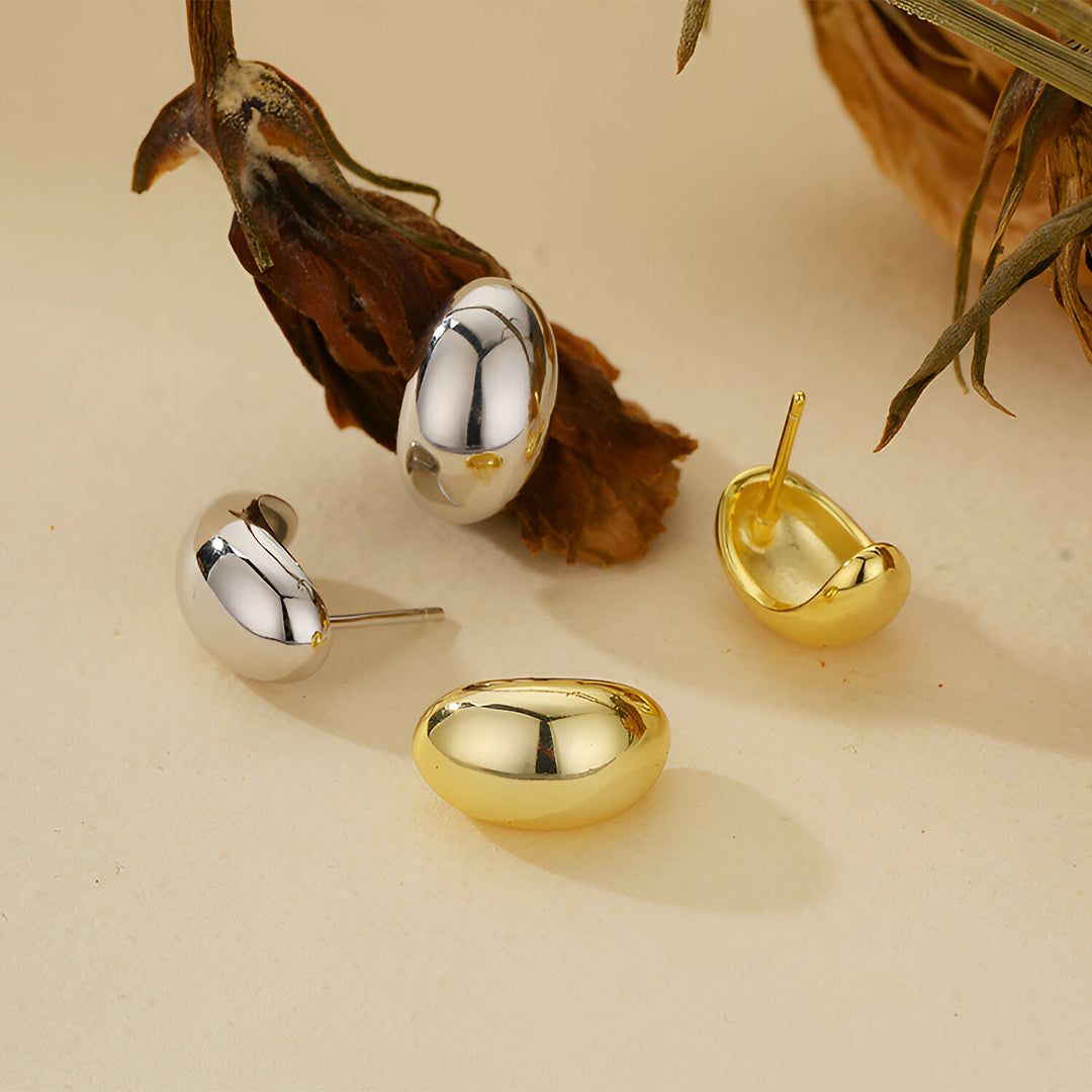 Solenne Dome Stud Earrings