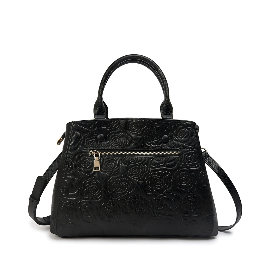 Stacy Floral Embossed Handbag