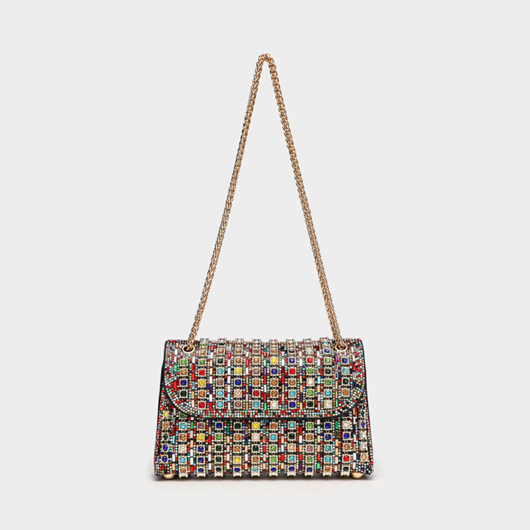Kristi Diamond Chain Crossbody Bag