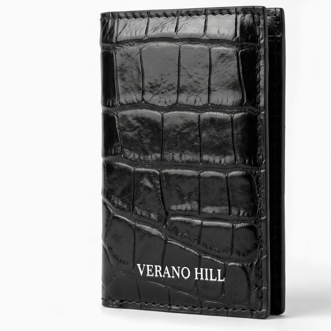 Croc-Embossed Bifold Wallet