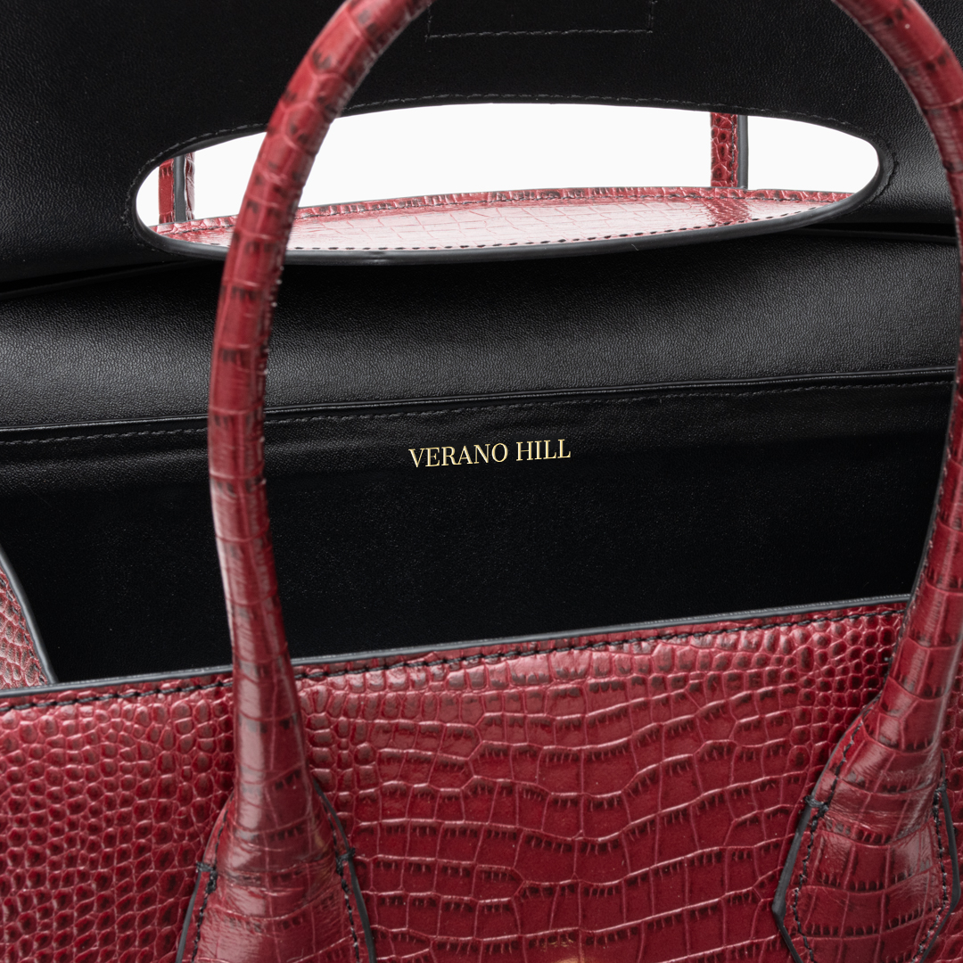 Joop! Borsa A Tracolla Leyli Stampa Lucente, Colore Borgogna, 21x12x4 Cm, Tracolla Regolabile, Protezione RFID