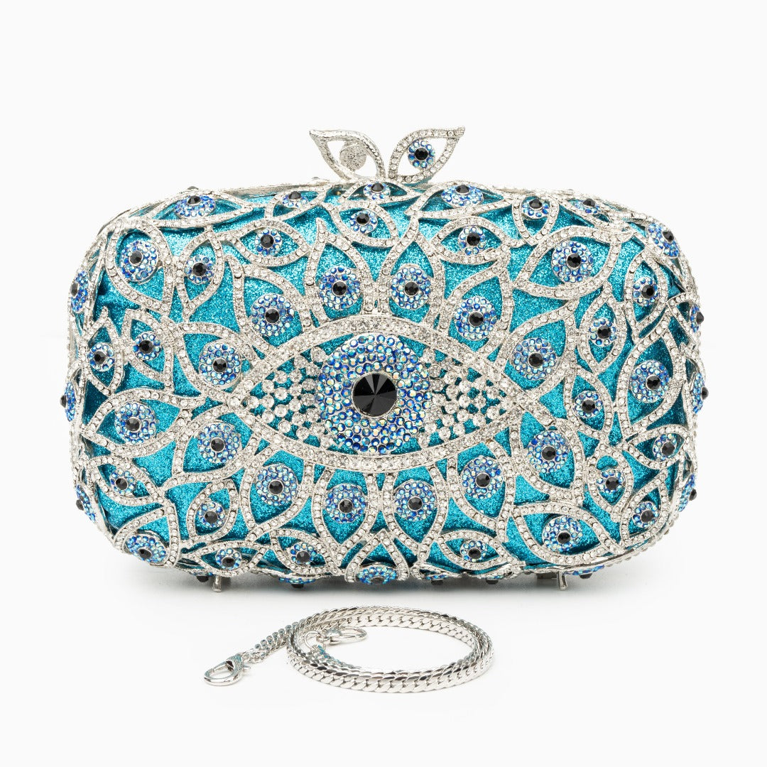 Evil Eye Shaped cheapest Luxury Crystal Clutch (Eye Clasp)