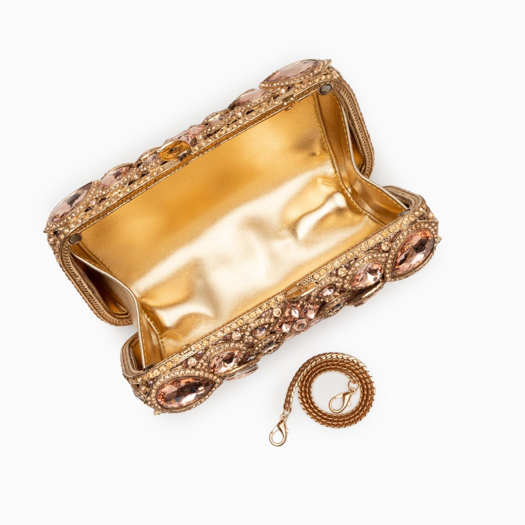 Antique gold clutch bag online