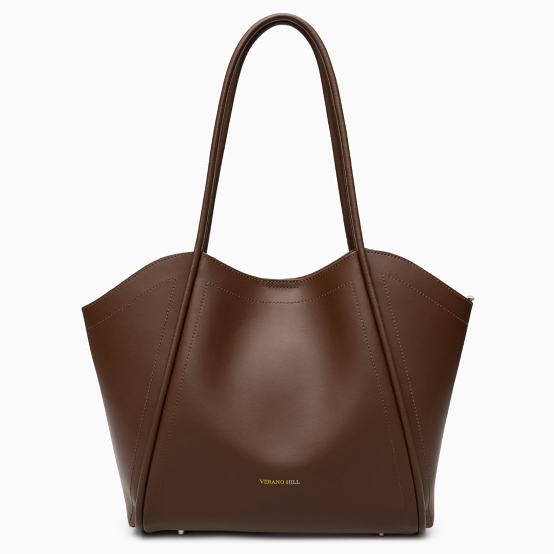 cleo.  Cleo Medium Color-Block Saffiano Leather Satchel in SFP/LTCR/FWN