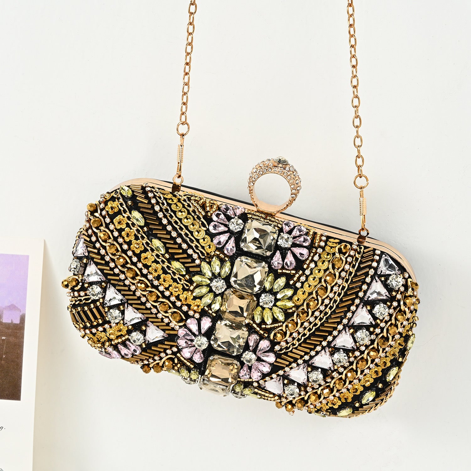 (CS) Cynthia Beaded Embroidery Clutch Bag