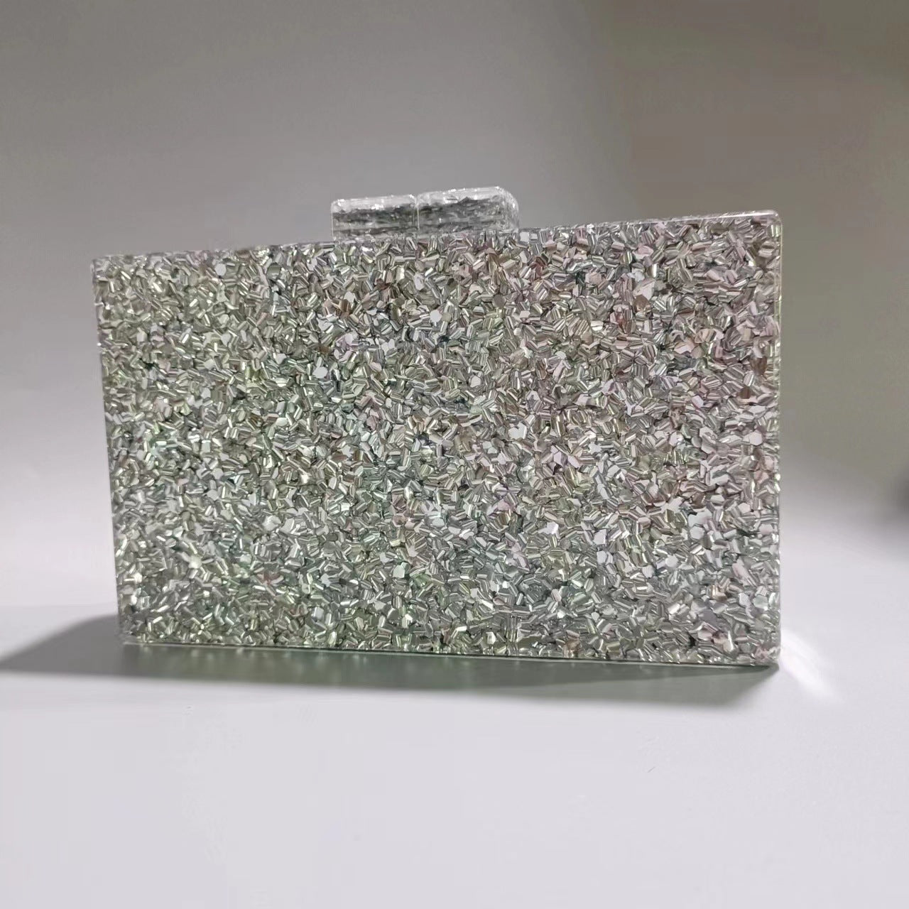 Denise Sequined Acrylic Clutch Bag