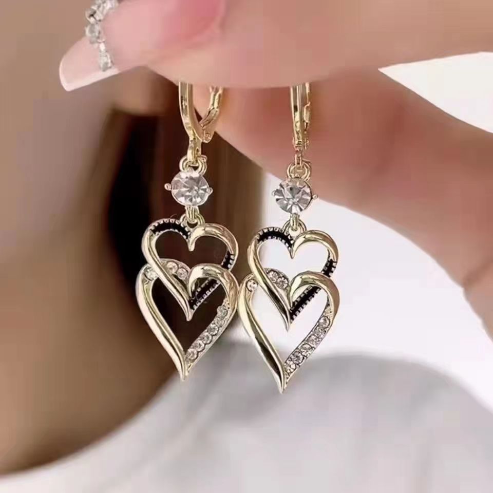 Double Layer Love Earrings