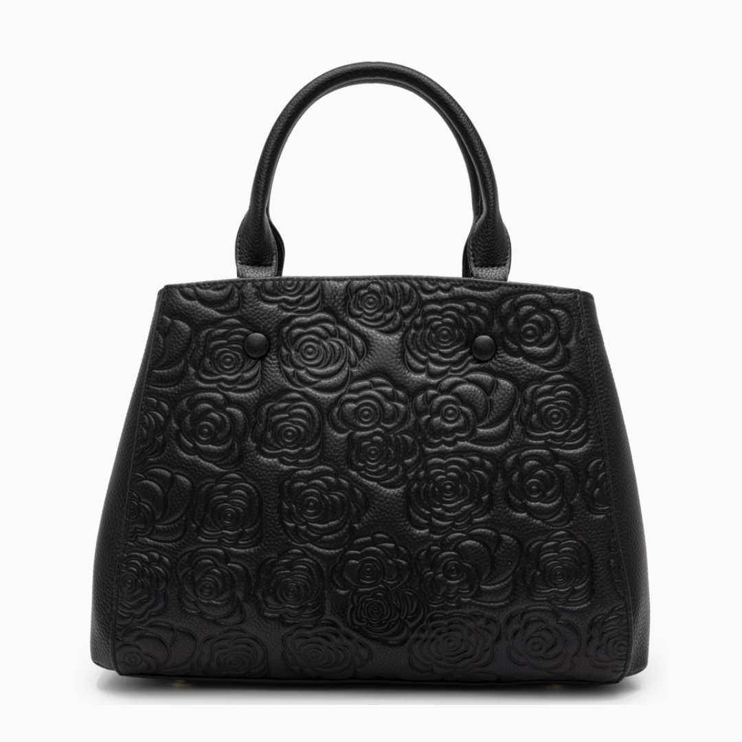 Stacy Floral Embossed Handbag
