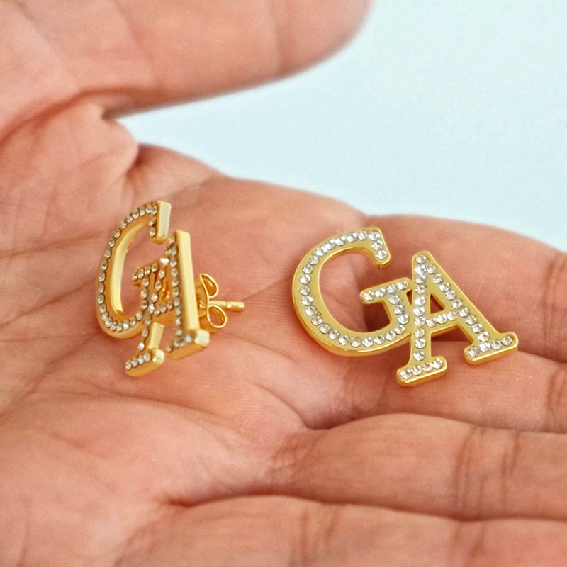 Sparkling Initials Earrings