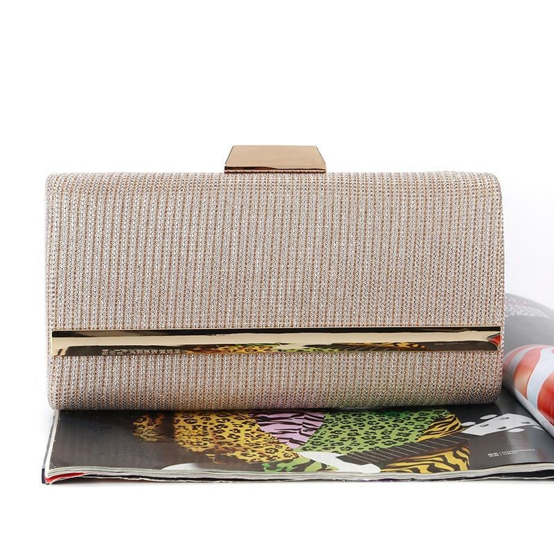 Erica Metal Strip Clutch Bag