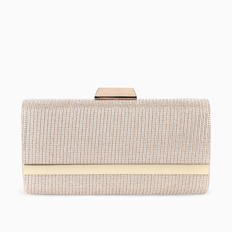 Erica Metal Strip Clutch Bag