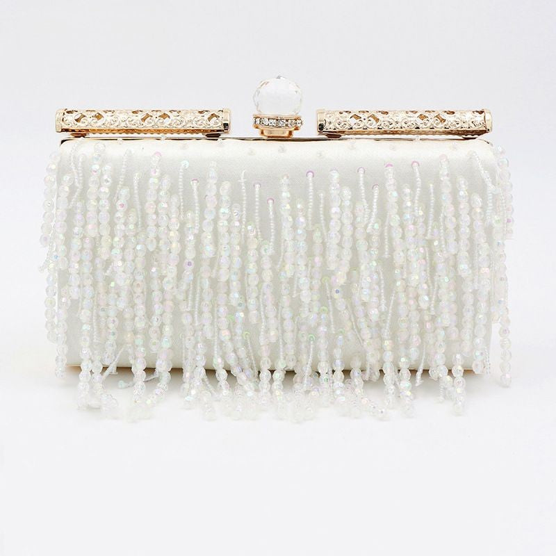 Barbara Bead Tassel Clutch Bag