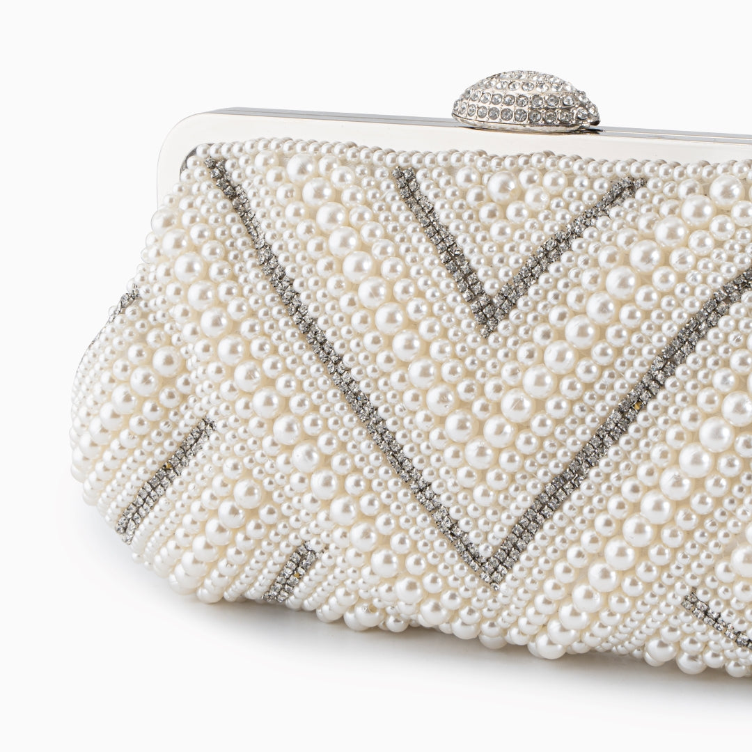 Pristine Pearl Clutch Bag