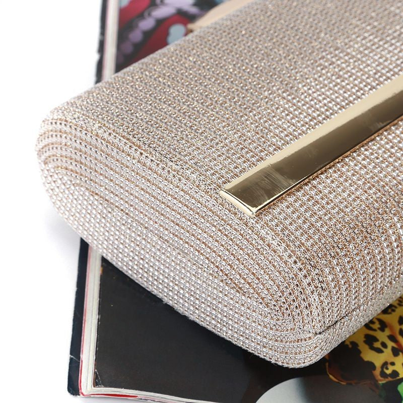 Erica Metal Strip Clutch Bag