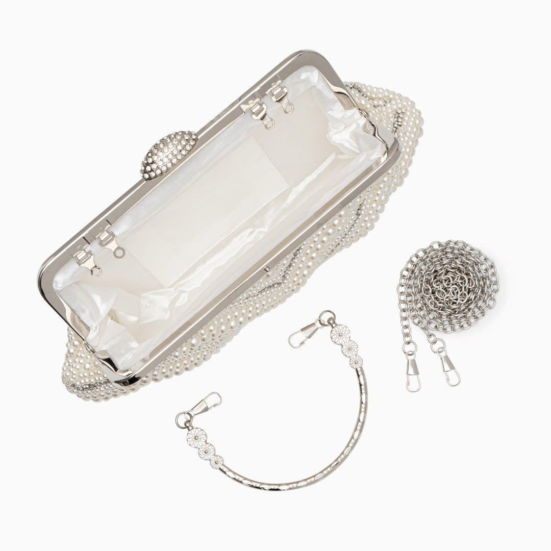 Pristine Pearl Clutch Bag