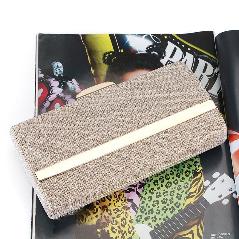 Erica Metal Strip Clutch Bag