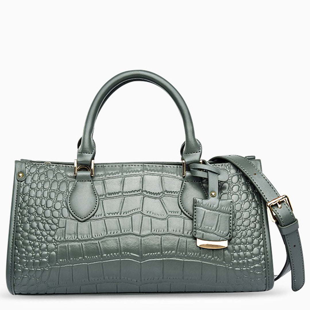 Alyssa Crocodile Pattern Small Tote Bag