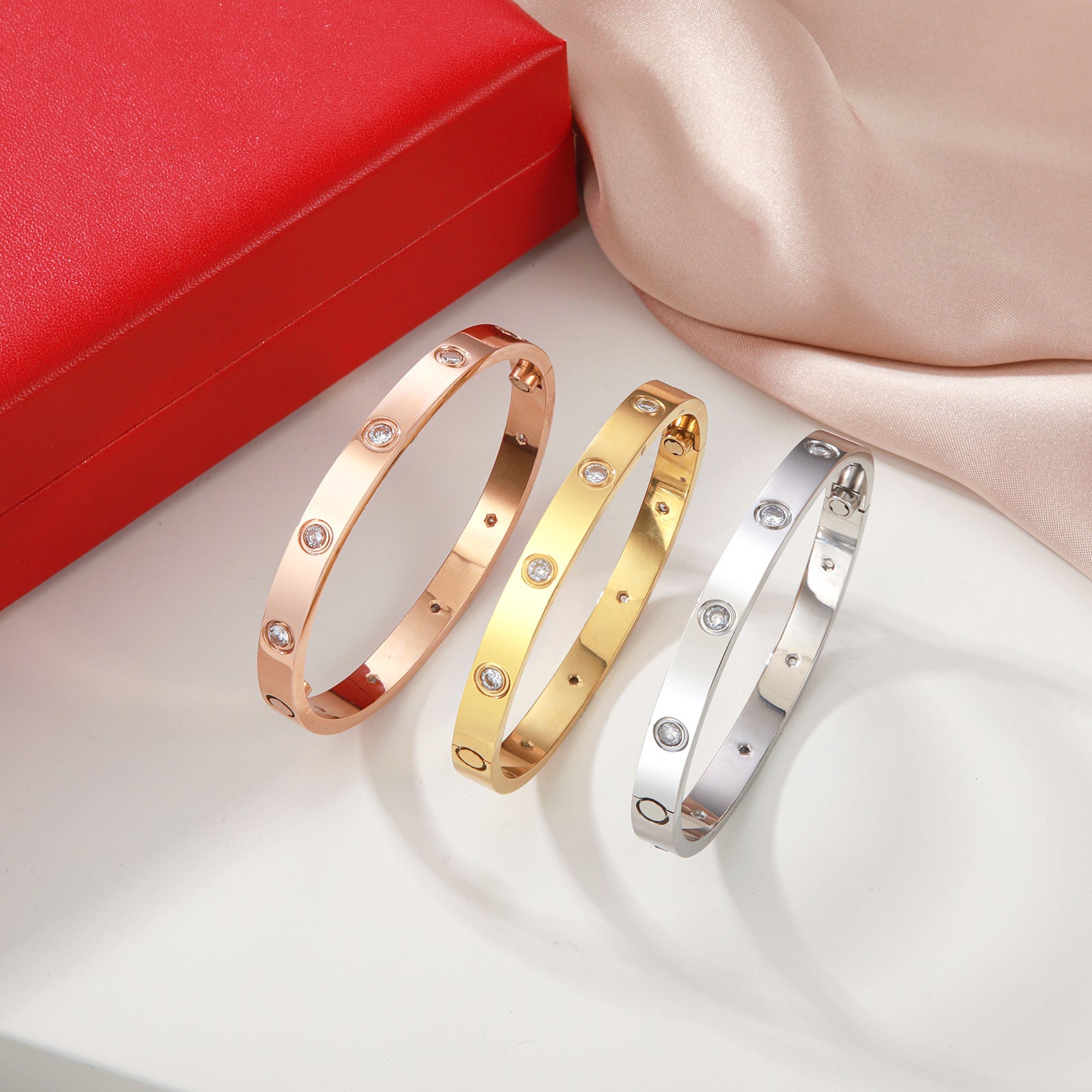 Studded Sparkling Stones All Around Bangle