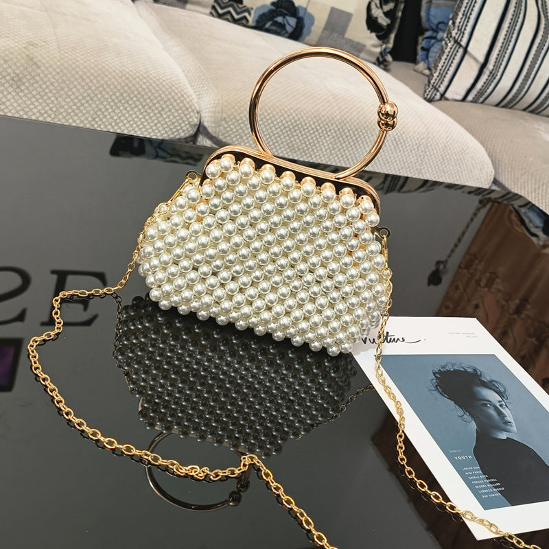 Kellie Pearl Woven Handbag