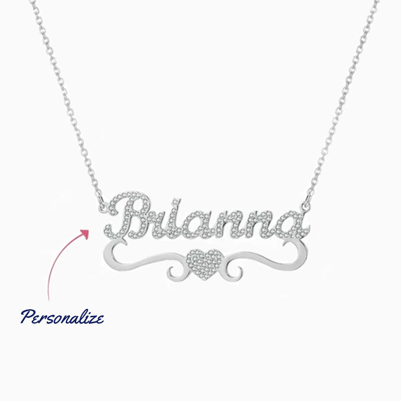 Sparkling Love Name Necklace