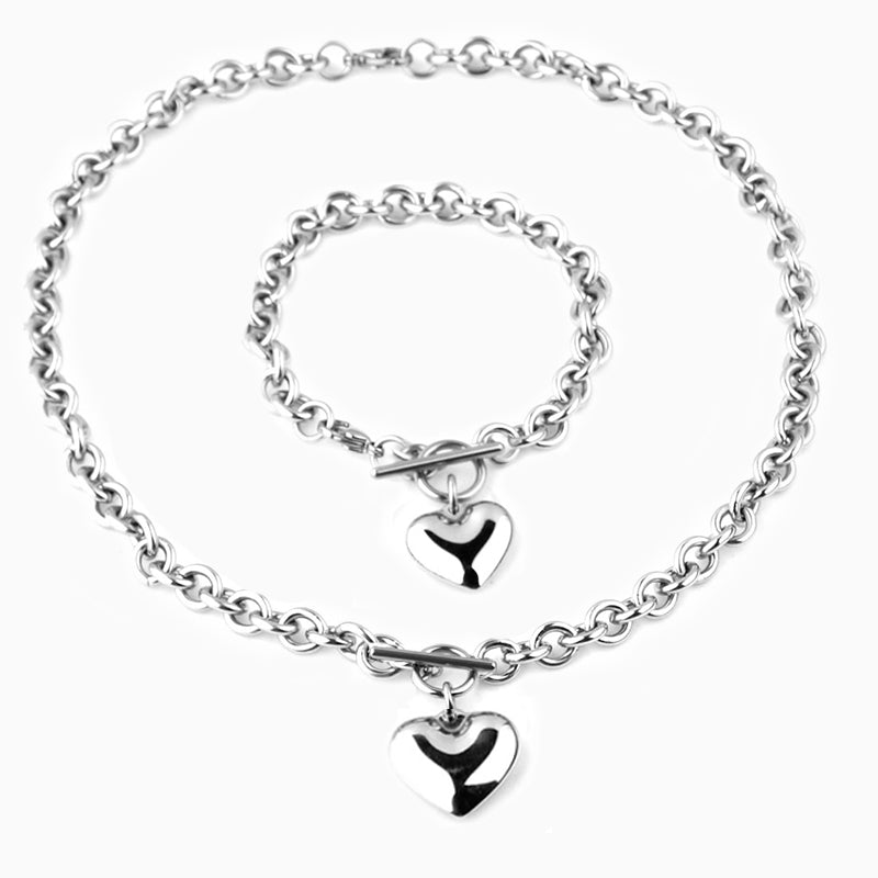  Saris and Things Sterling Silver Rhodium-plated Puffed Heart Locket  Bracelet: Clothing, Shoes & Jewelry